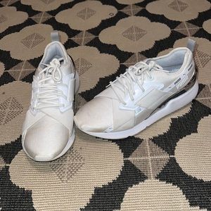 White Puma sneakers